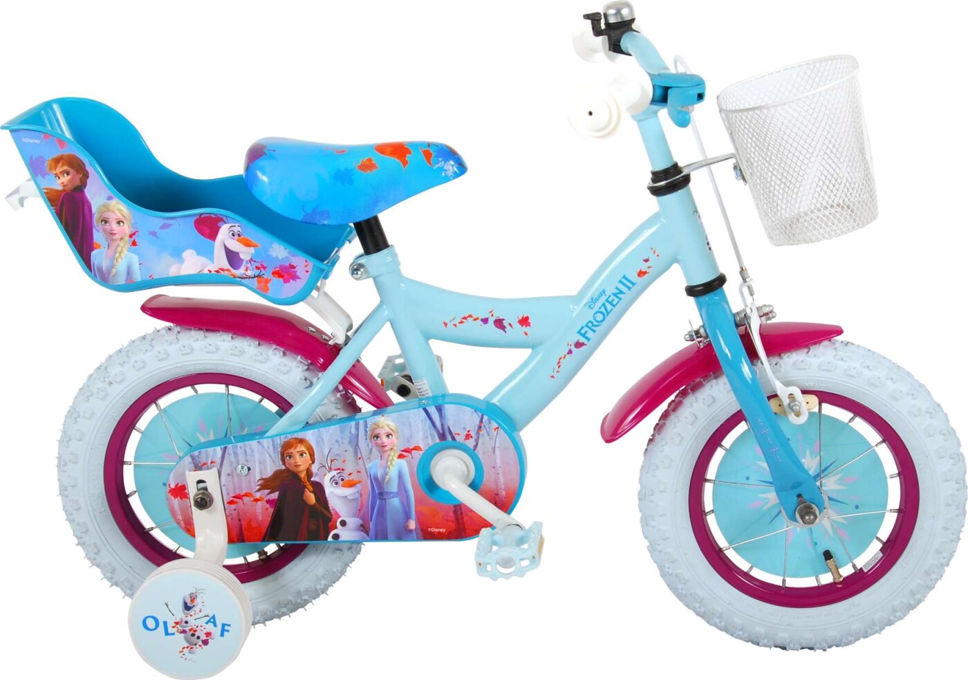 #1 - Volare - Børnecykel Med Dukkesæde - Disney Frost 2 - 12