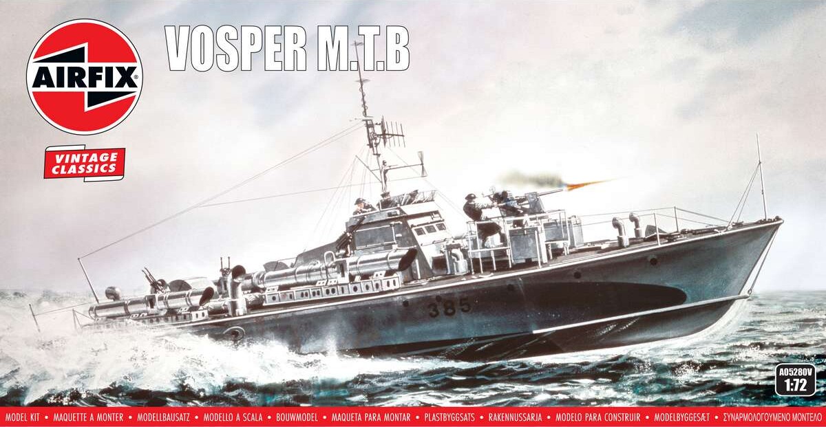 Airfix - Vosper M.t.b Vintage Classics Byggesæt - 1:72 - A05280v