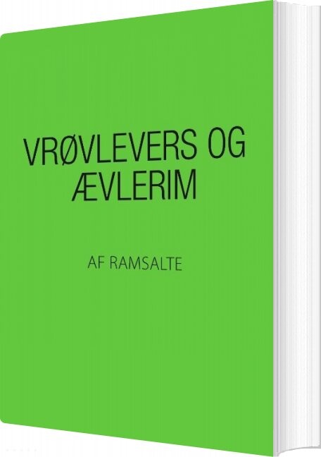Billede af Vrøvlevers Og ævlerim - Ramsalte - Bog
