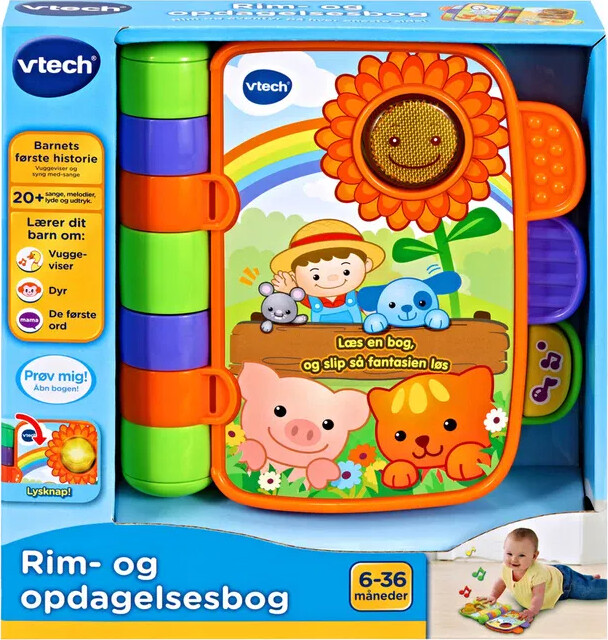 Vtech - Babybog Med Lyd - Rim- Og Opdagelsesbog - Dansk - Bog