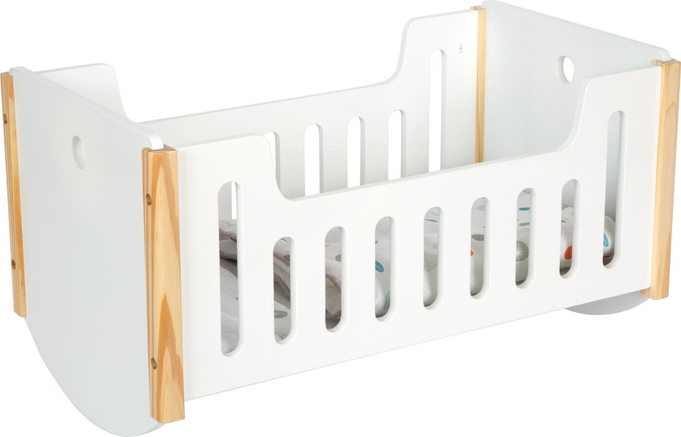 Dukkevugge I Træ - Inkl. Dyne Og Pude - Little Button - Small Foot