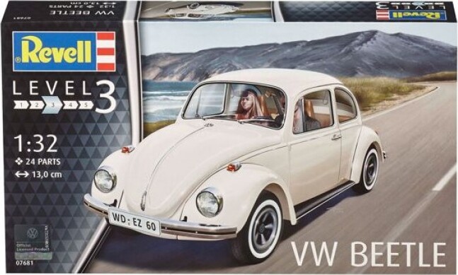 Revell - Vw Volkswagen Beetle Bil Byggesæt - 1:32 - Level 3 - 07681