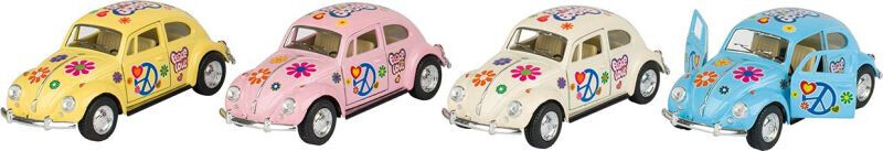 Vw Classic Beatle Med Print 1:32 - Assorteret