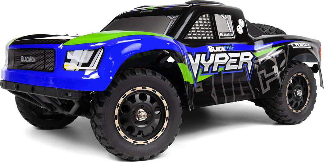 Blackzon - Vyper Sc 4wd Rtr - 1/16 - Rc Bil - Blå Grøn