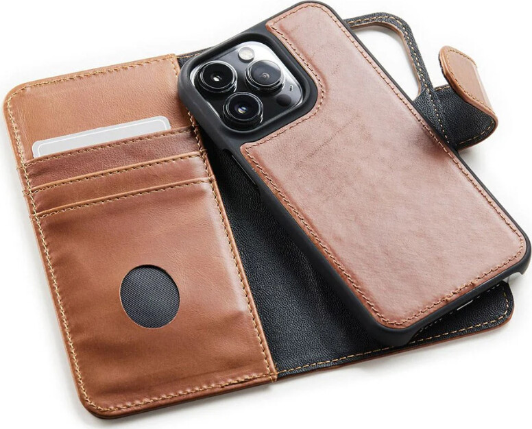 Trunk - Iphone 13 Mini - 2-i-1 Flip Cover - ægte Læder - Brun