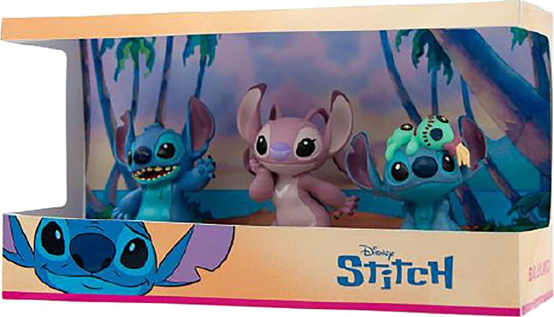 Bullyland Figurer - Stitch Og Angel - 3 Figurer I Gaveæske - 12591