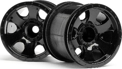 Warlock Wheel Black (2.2in/2pcs) - Hp106724 - Hpi Racing