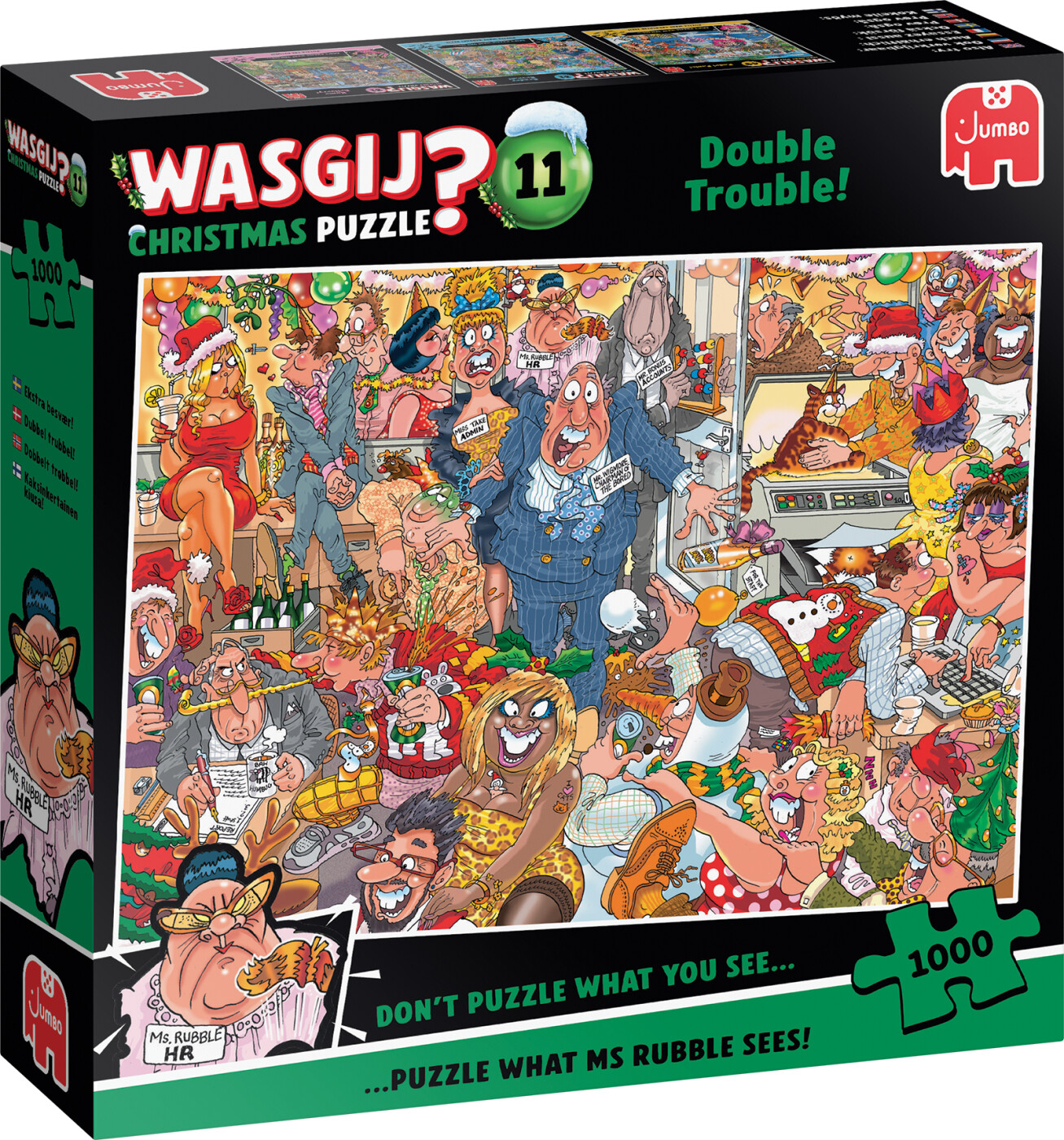 Wasgij - Christmas 11 - Double Trouble! Puzzle - 1000 Brikker - Jumbo