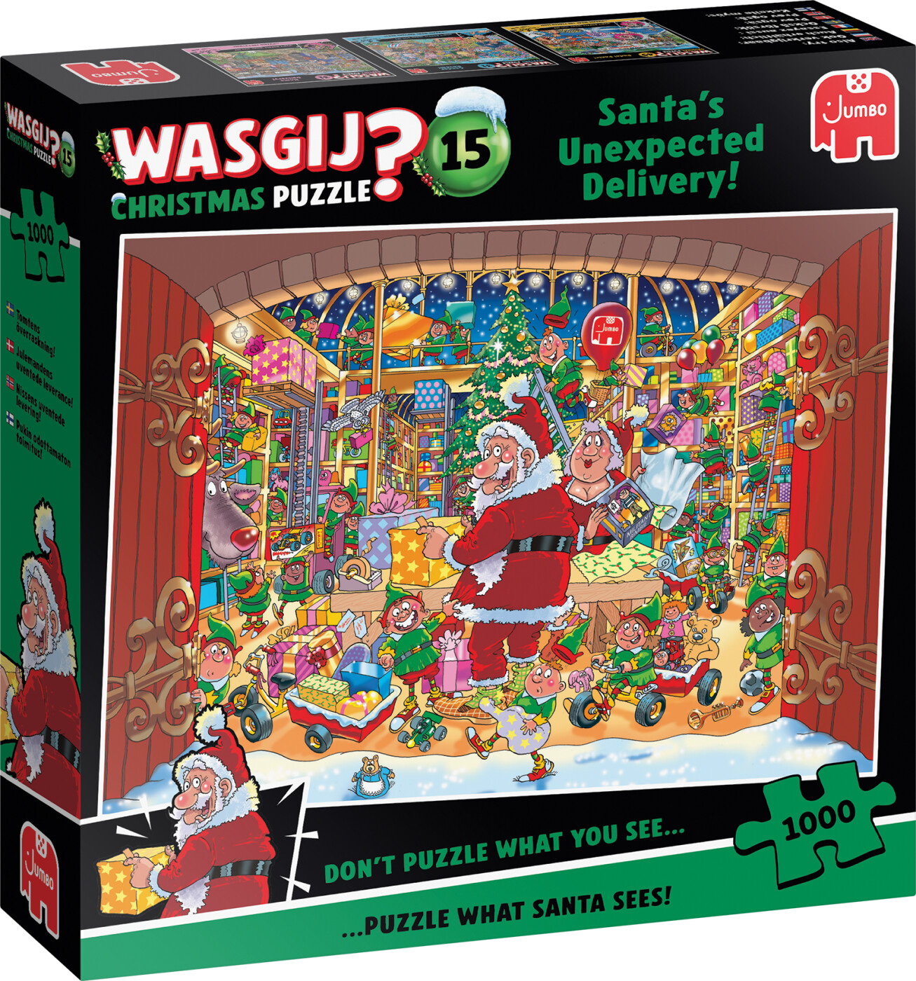 Wasgij - Christmas 15 - Santa's Unexpected Delivery! - 1000 Brikker - Jumbo