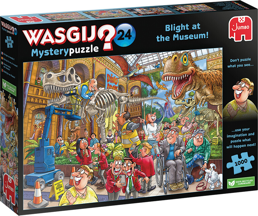 Wasgij – Mystery 24 Puslespil – 1000 Brikker – Blight At The Museum!
