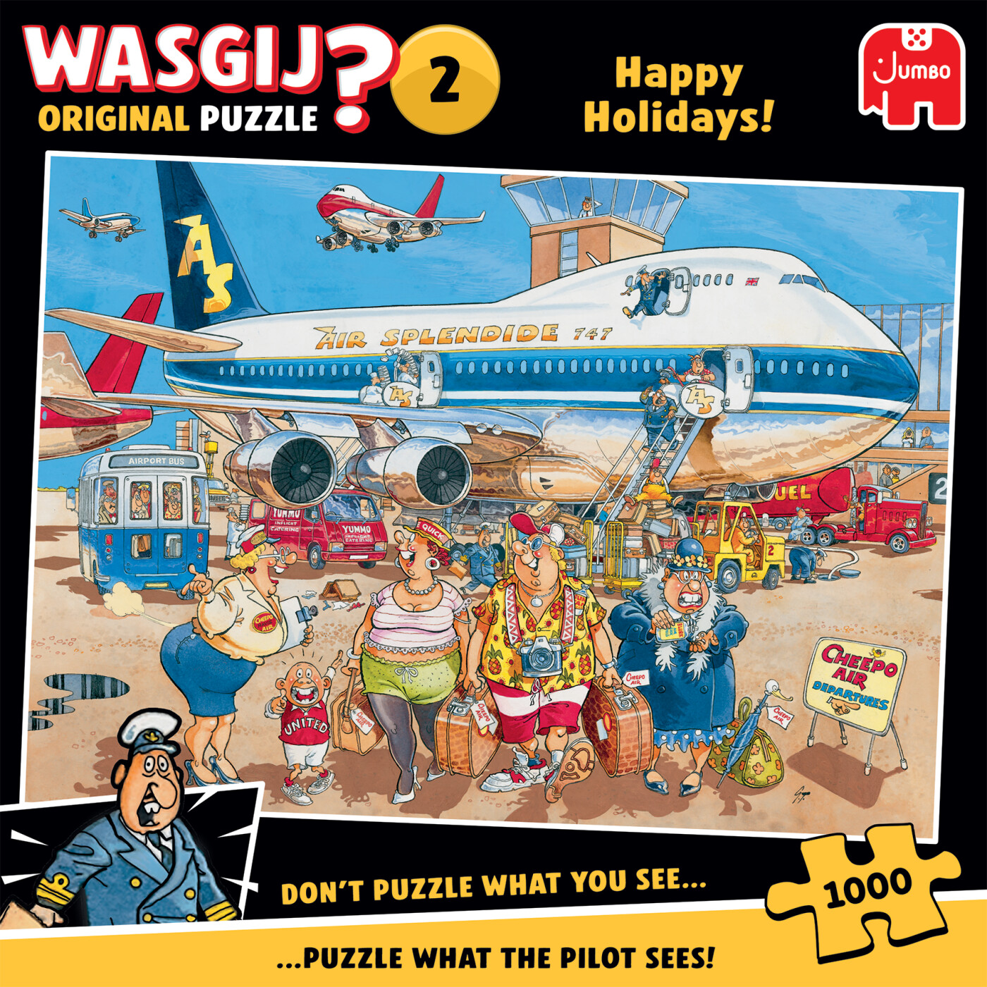 Wasgij - Original 2 Puslespil - Glade Dage! - 1000 Brikker