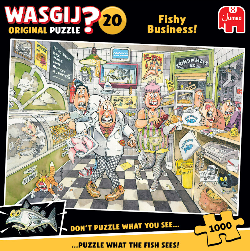 Wasgij - Original 20 Puslespil - Fishy Business! - 1000 Brikker