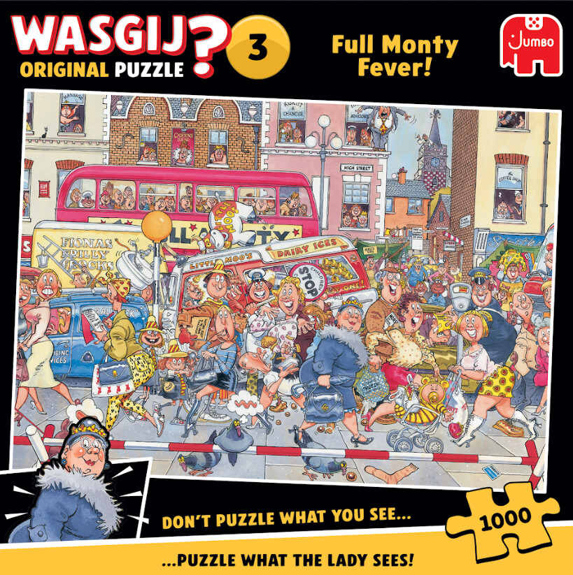 Wasgij - Original 3 Puslespil - Full Monty Fever! - 1000 Brikker