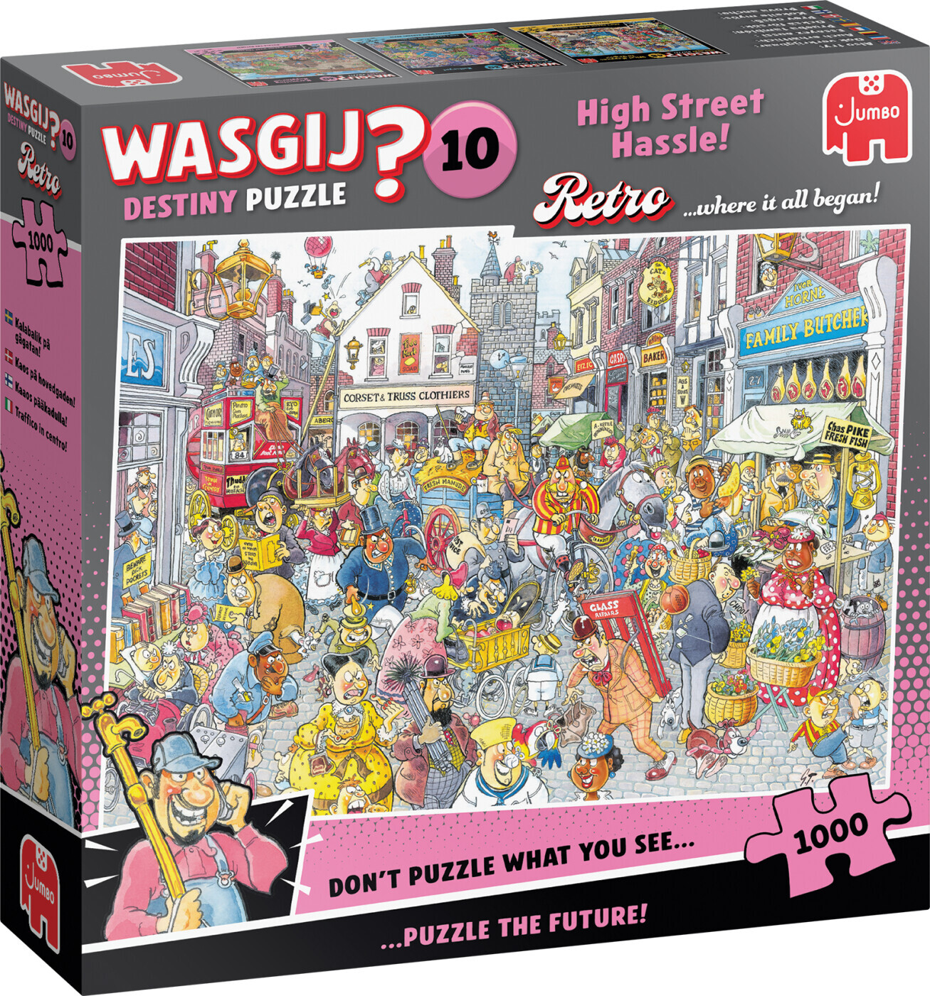 Wasgij - Retro Destiny 10 - High Street Hassle! - 1000 Brikker - Jumbo