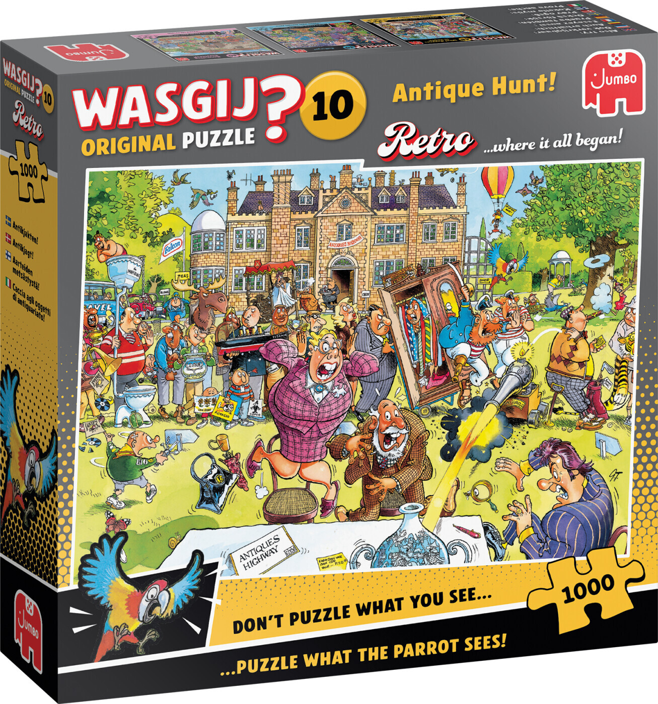 Wasgij - Retro Original 10 - Antique Hunt! Puzzle - 1000 Brikker - Jumbo