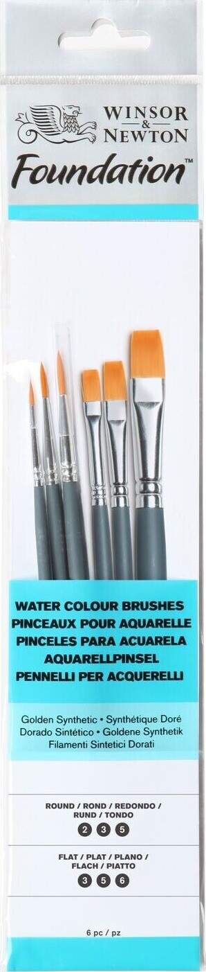 Winsor & Newton - Foundation Brushes - Water Colour - 6 Stk - Malerpensler