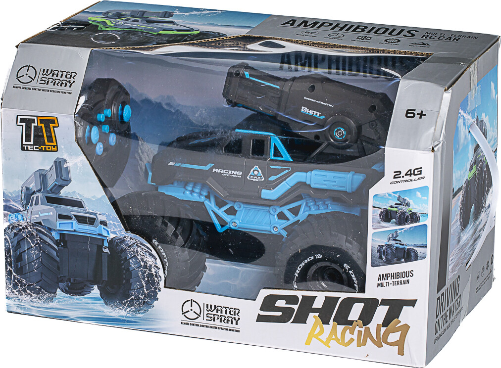 Water Shooting R/c Car 2,4ghz, 7,4v 500mah, Blue - Tec-toy