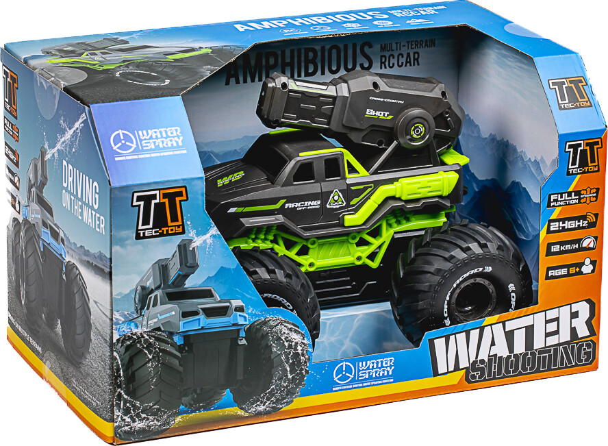 Tec-toy - Shot Racing R/c Bil Med Vandtank - 2,4 Ghz - Grøn