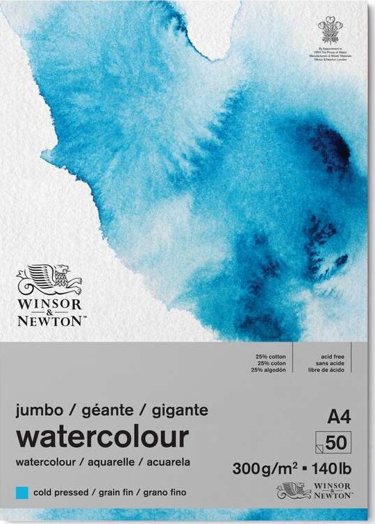 Akvarelblok - A4 - Cold Press - Winsor & Newton - 50 Ark