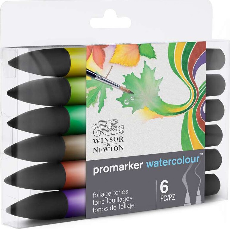Winsor & Newton - Promarker Tusser - Foliage Tones - 6 Farver