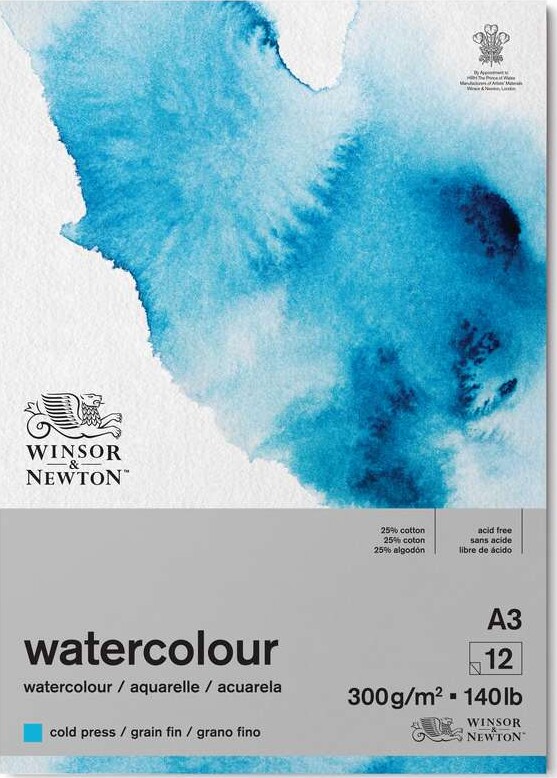 Winsor & Newton - Akvarelblok - A3 - Cold Press - 12 Ark