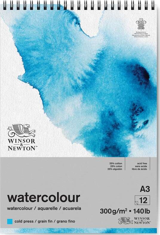 Winsor & Newton - Akvarelblok - A3 - Cold Press - 12 Ark