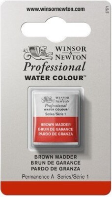 Winsor & Newton - Akvarelfarve 1/2 Pan - Brown Madder