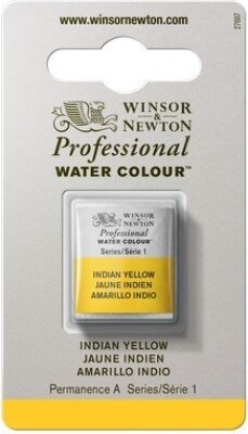 Winsor & Newton - Akvarelfarve 1/2 Pan - Indian Yellow