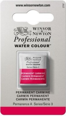 Winsor & Newton - Akvarelfarve 1/2 Blok - Permanent Carmine