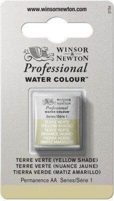 Winsor & Newton - Akvarelfarve 1/2 Pan - Terre Verte - Yellow Shade