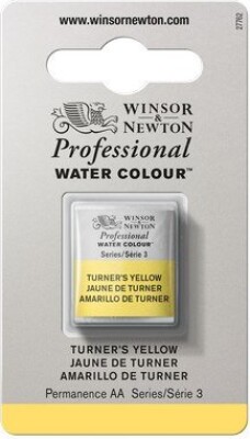 Winsor & Newton - Akvarelfarve 1/2 Blok - Turner Yellow