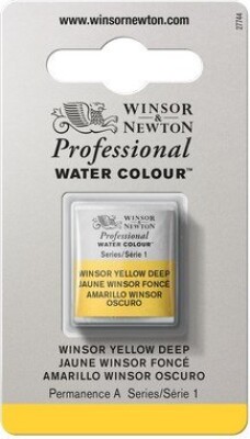 Winsor & Newton - Akvarelfarve 1/2 Pan - Winsor Yellow Deep