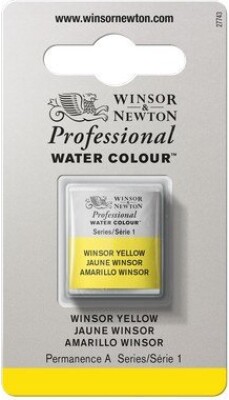 Winsor & Newton - Akvarelfarve 1/2 Pan - Winsor Yellow