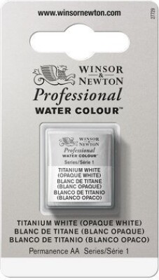 Winsor & Newton - Akvarelfarve 1/2 Pan - Titanium White Opaque