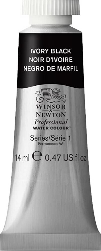 Winsor & Newton - Akvarelfarve - Ivory Black 14 Ml