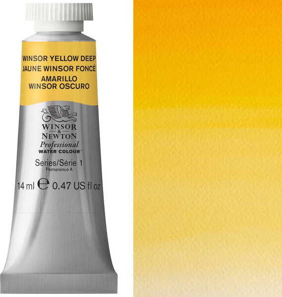 Winsor & Newton - Akvarelfarve - Winsor Yellow Deep 14 Ml