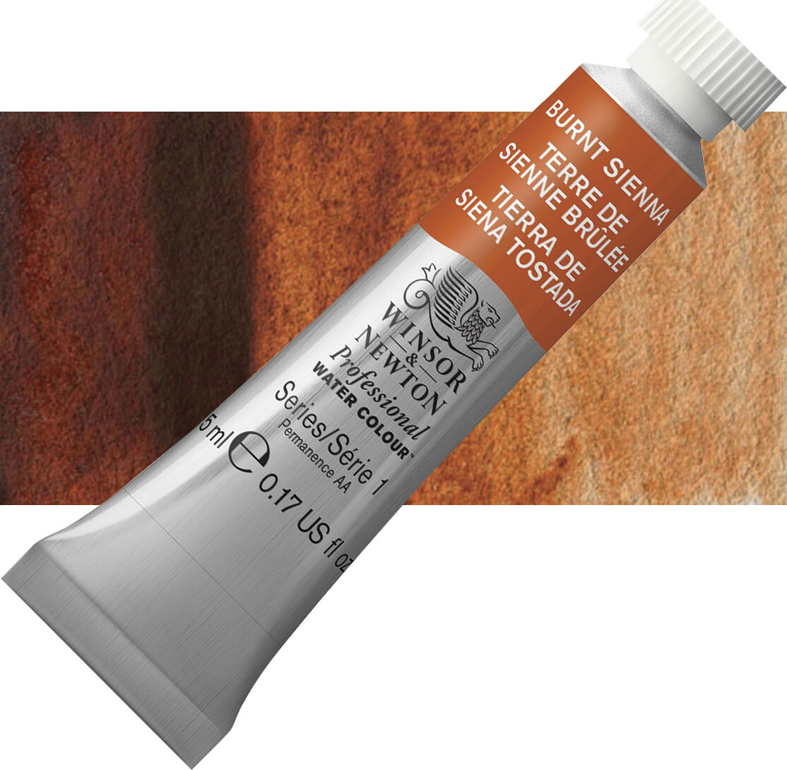 Winsor & Newton - Akvarelfarve - Burnt Sienna 5 Ml