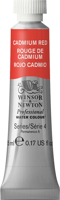 Winsor & Newton - Akvarelfarve - Cadmium Red 5 Ml