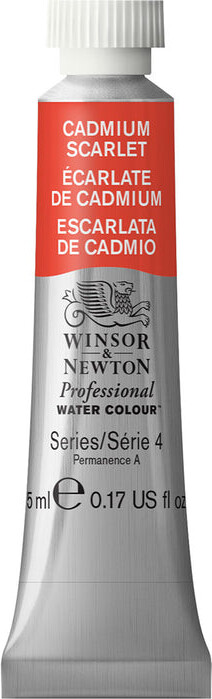 Winsor & Newton - Akvarelfarve - Cadmium Scarlet 5 Ml