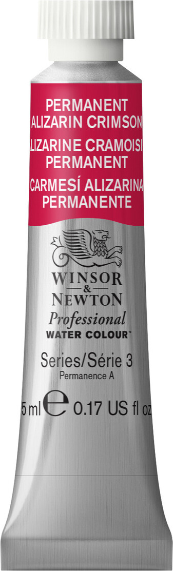 Winsor & Newton - Akvarelfarve - Permanent Alizarin Crimson 5 Ml