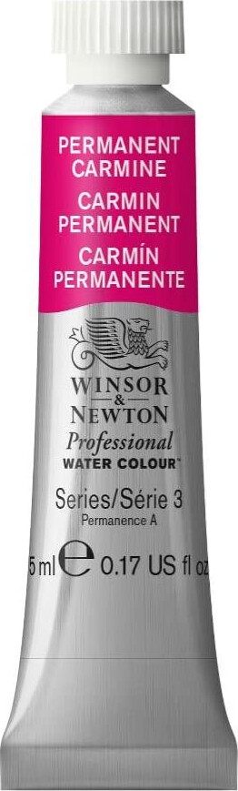 Winsor & Newton - Akvarelfarve - Permanent Carmine 5 Ml