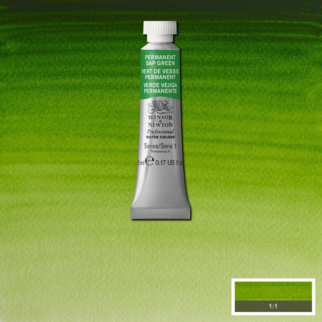 Winsor & Newton - Akvarelfarve - Permanent Sap Green 5 Ml