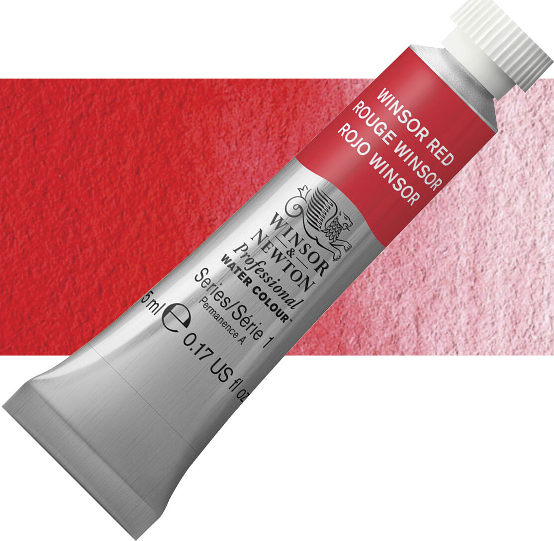 Winsor & Newton - Akvarelfarve - Winsor Red 5 Ml