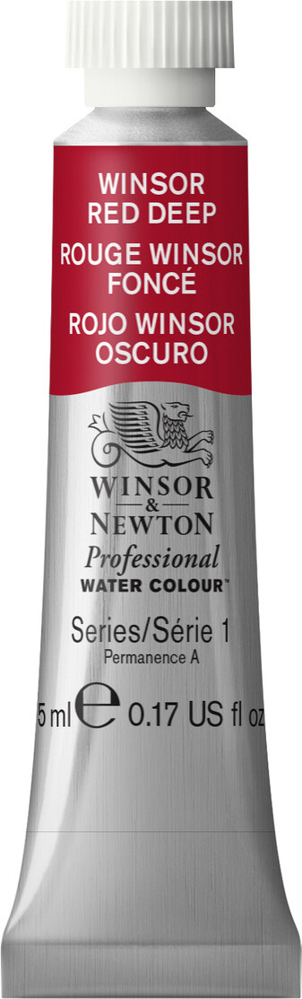 Winsor & Newton - Akvarelfarve - Winsor Red Deep 5 Ml