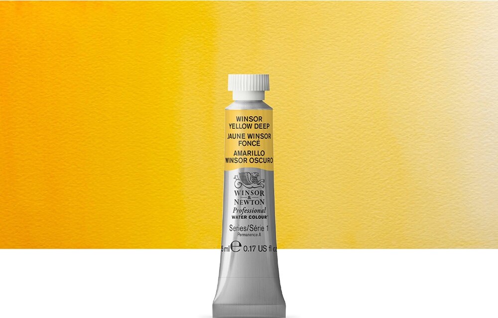 Winsor & Newton - Akvarelfarve - Winsor Yellow Deep 5 Ml