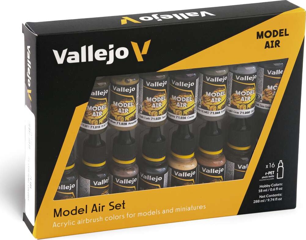 Vallejo - Model Air Maling Sæt - Weathering - 16x17 Ml