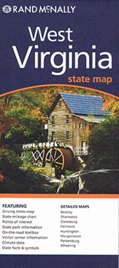 Billede af West Virginia State Map - Rand Mcnally - English Book