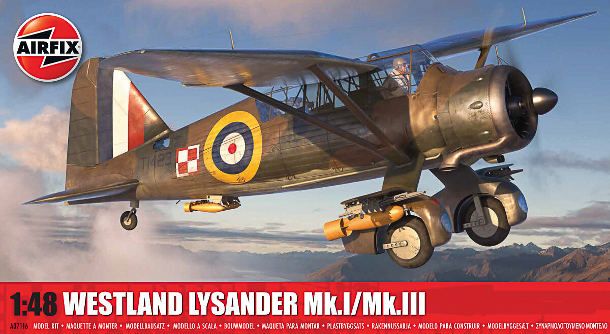 Airfix - Westland Lysander Mk.i/mk.iii Fly Byggesæt - 1:48 - A07116