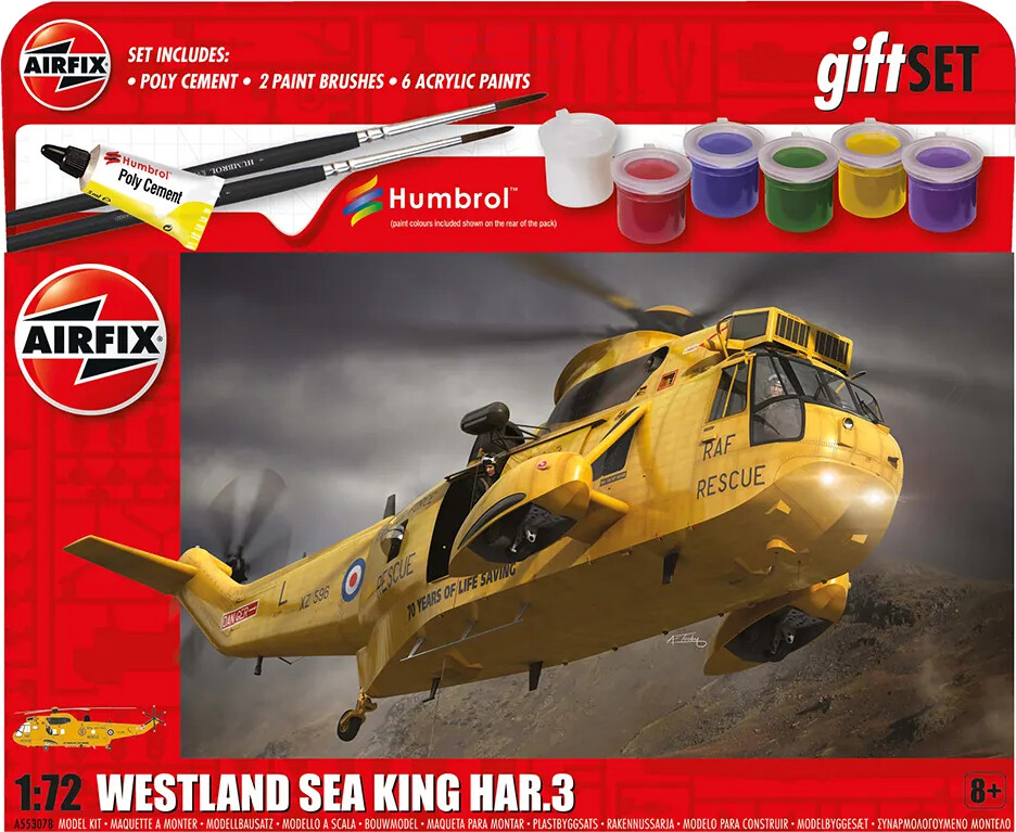 Airfix - Westland Sea King Helikopter Byggesæt Inkl. Maling - 1:72 - A55307b