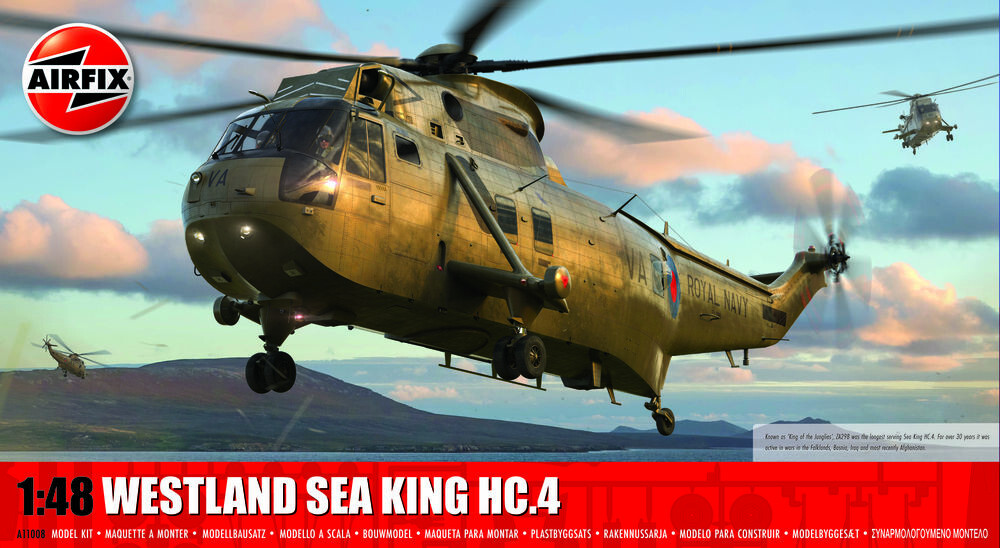 Airfix - Westland Sea King Hc.4 Modelfly Byggesæt - 1:48 - A11008